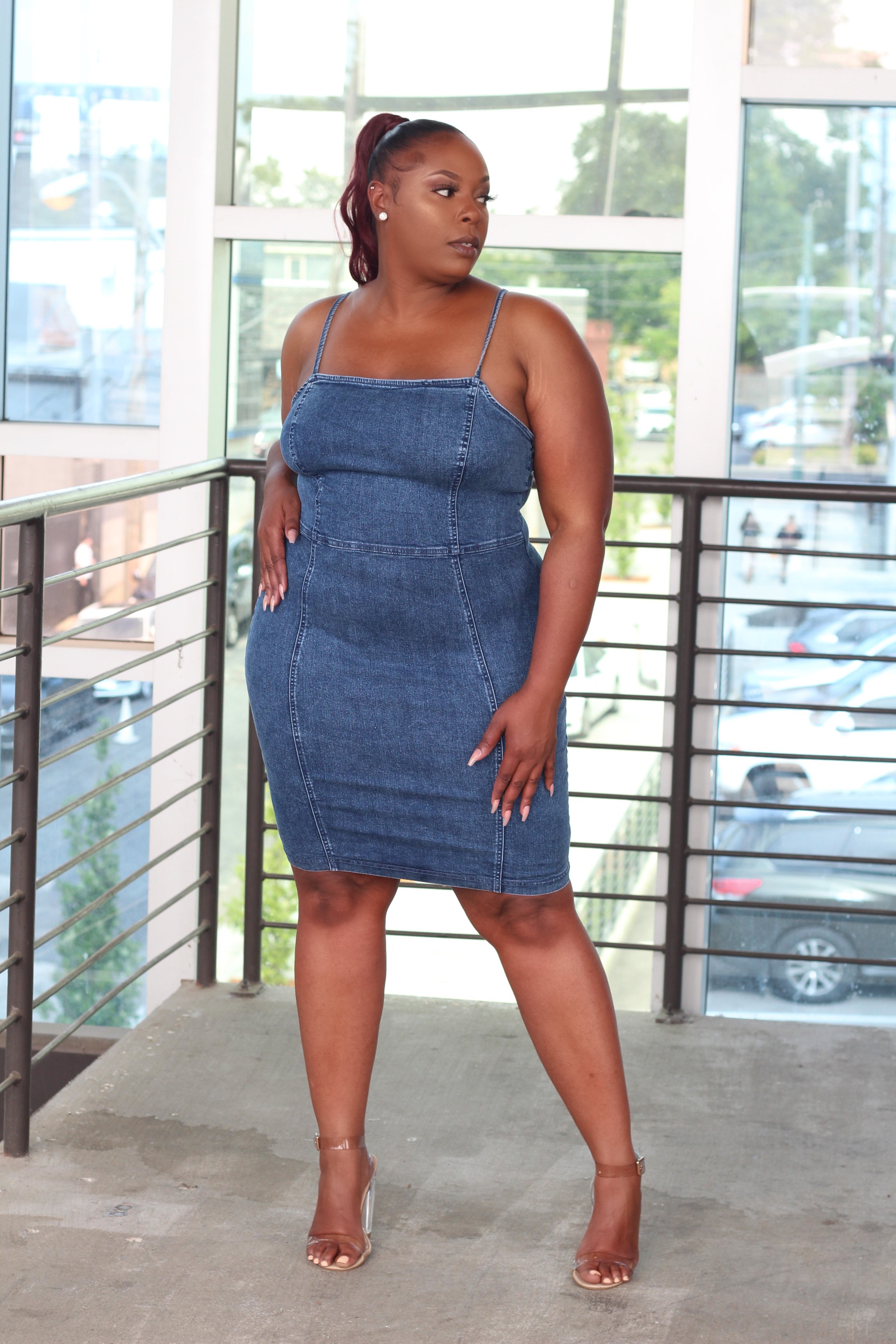 Mimosa Me Denim Plus | Dress